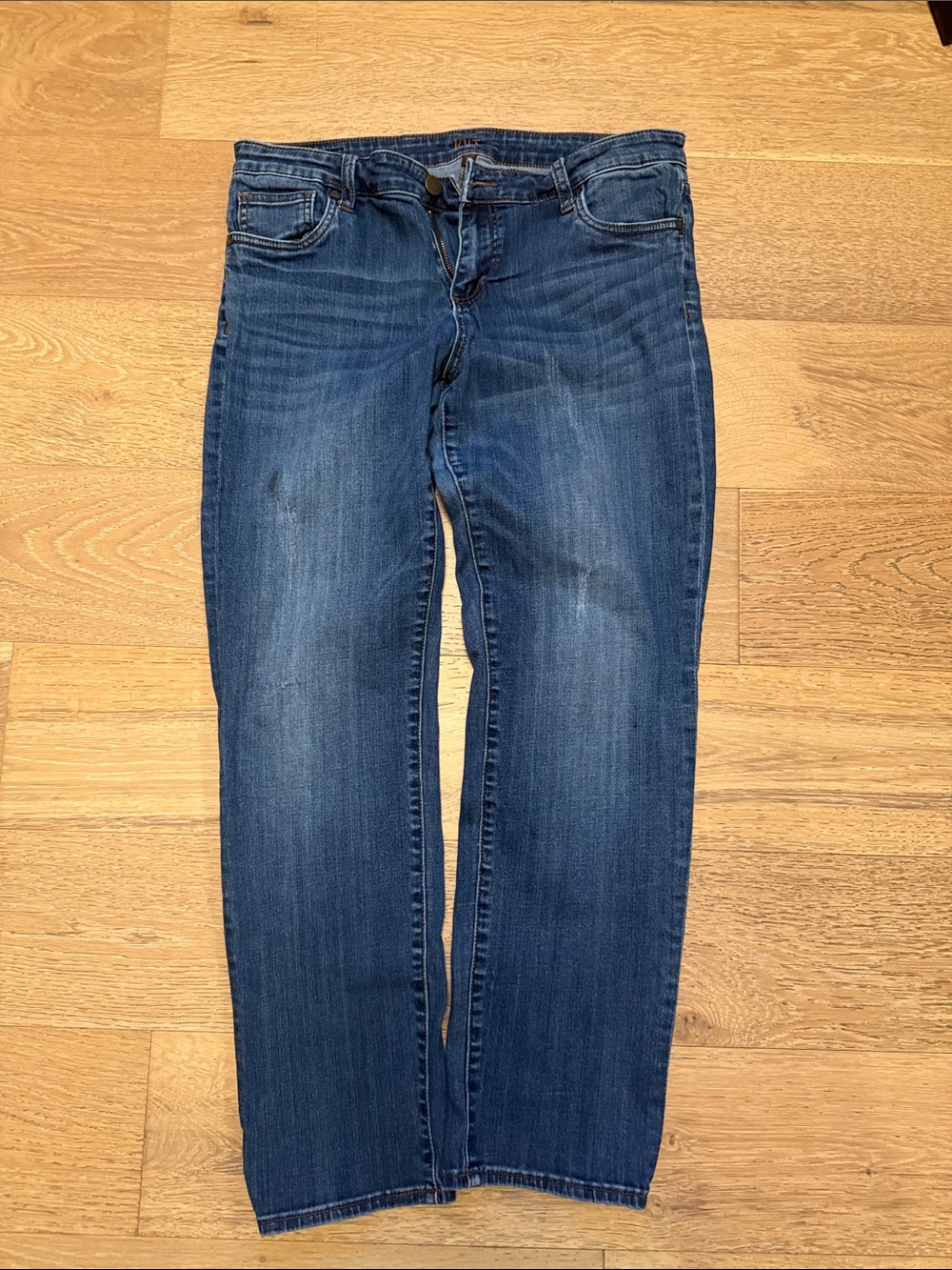 Kut from the Kloth Straight Leg Jeans in Dark Blue Wash